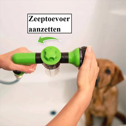 Shampoo Shower - De Ultieme Hondendouche Zeeptoevoer aanzetten