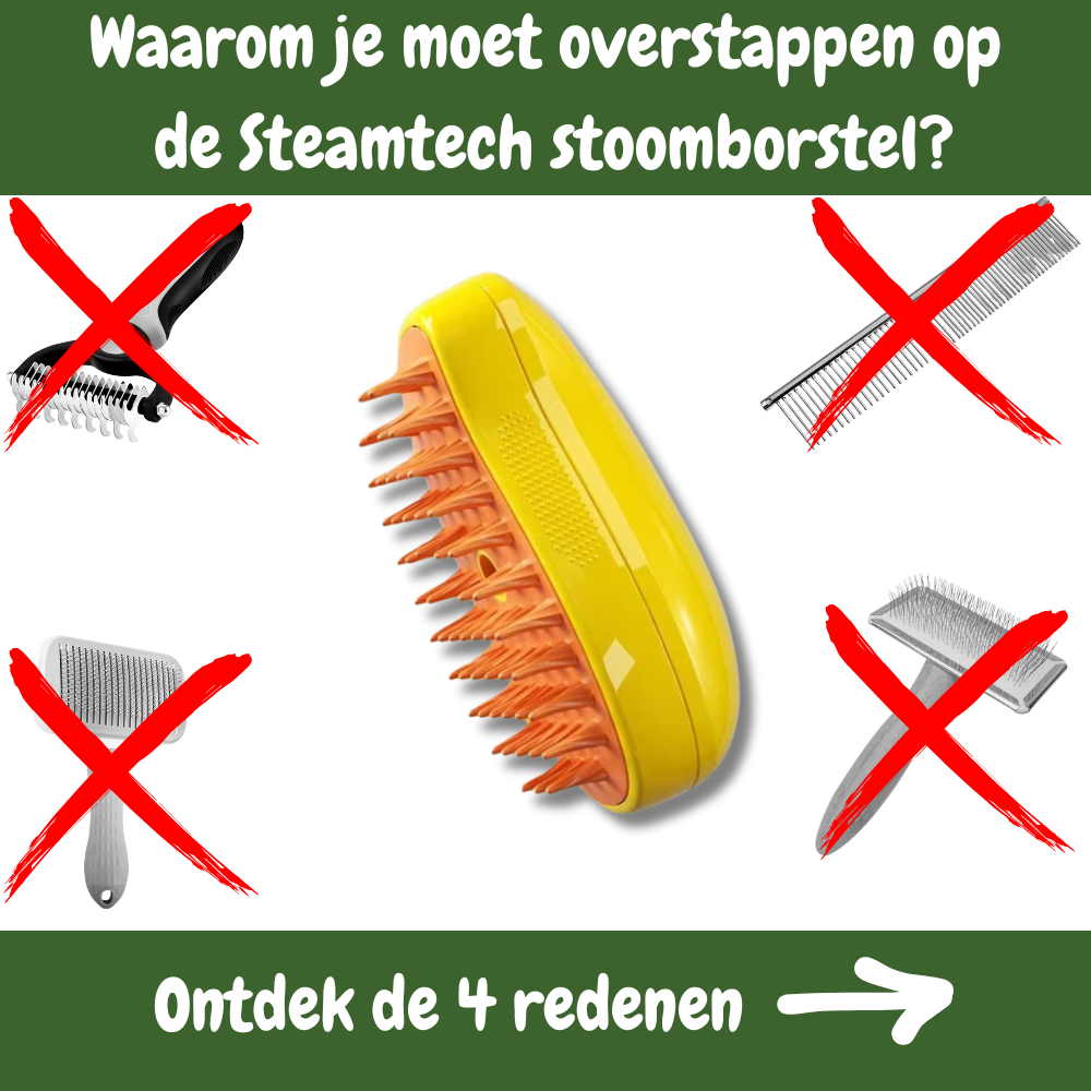SteamTech Stoomborstel voor Honden en Katten Waarom je moet overstappen p de Steamtech stoomborstel