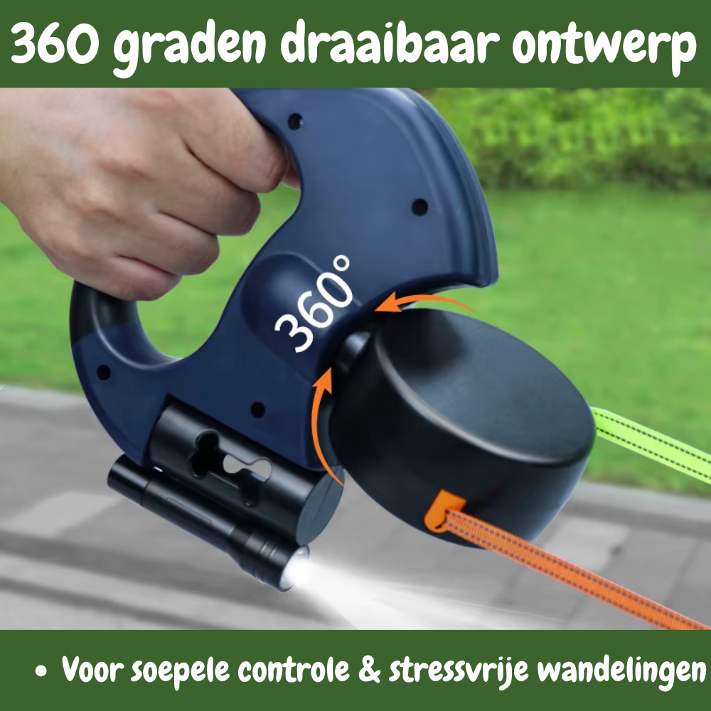 TwinWalker - Dubbele Hondenriem met Rolmechanisme